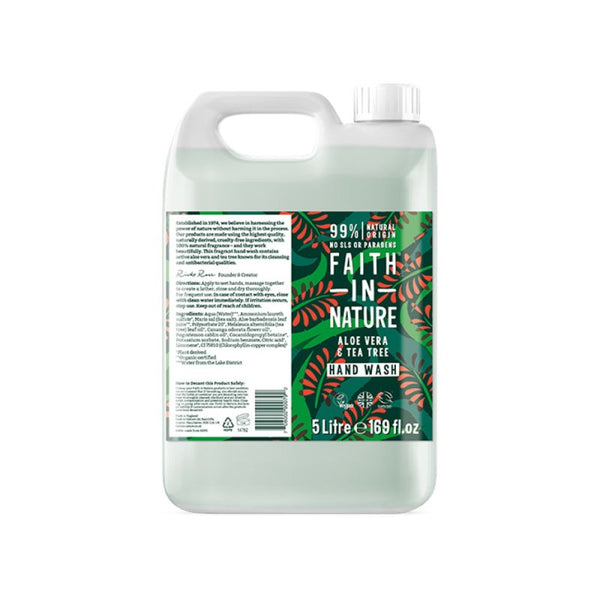 Tea Tree Hand Wash, Faith In Nature, 5L