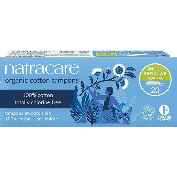 Organic Regular Tampons, Natracare, 12 x20