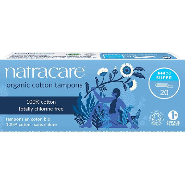 Organic Regular Applicator Tampons, Natracare, 12 x 16