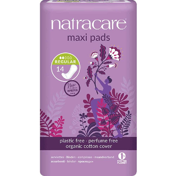 Regular Maxi Pads, Natracare, 12 x 14