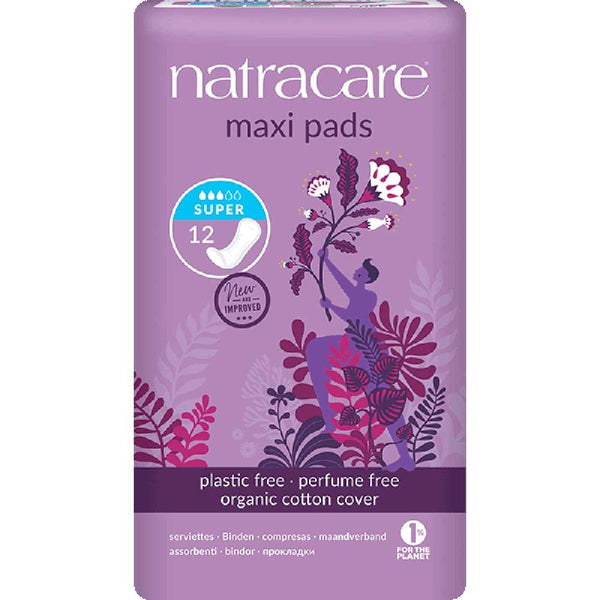 Super Maxi Pads, Natracare, 12 x 14