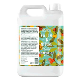 Grapefruit and Orange Hand/Body Lotion, Faith In Nature, 5L