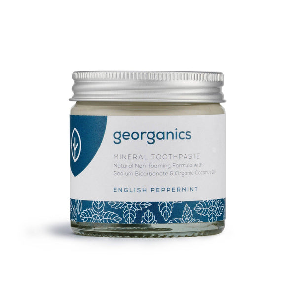 English Peppermint Fluoride Toothpaste, 60ml, Georganics